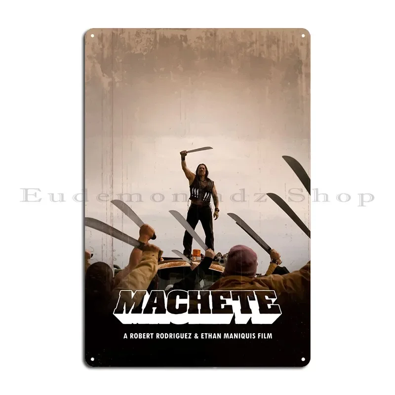 Machete Metal Sign Wall Mural Kitchen Personalized Cinema Bar Tin Sign Poster