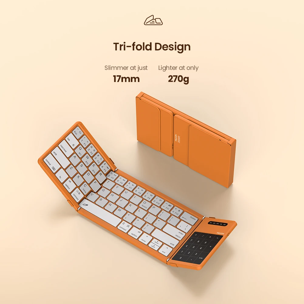 Nillkin For Samsung Galaxy Tab S26 Ultra iPad iPhone 17 Pro Max Bluetooth Cube Pocket Keyboard Tri-Fold Multi System Case