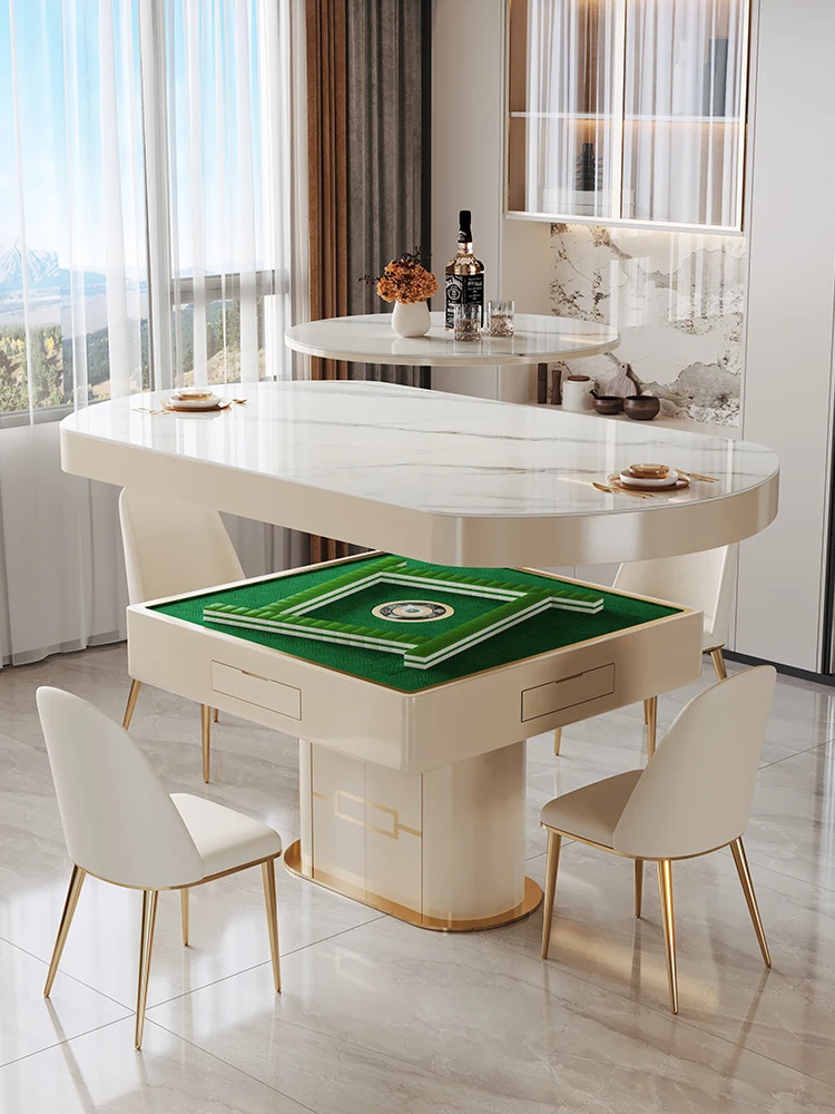 

Fully automatic mahjong table, dining table integrated dual-purpose slate dining table and chair combination