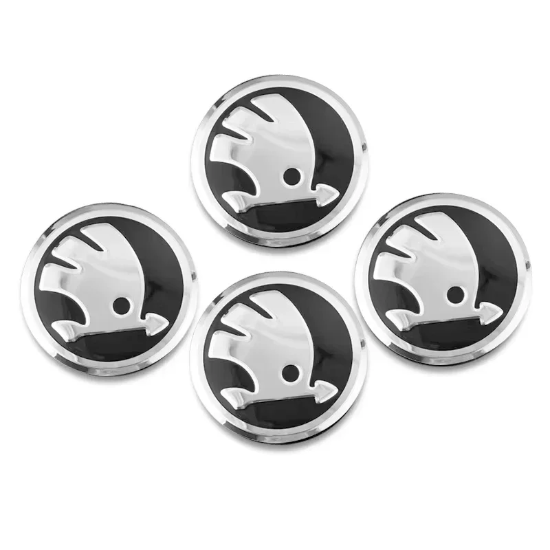 5Pcs 14mm Car Logo Remote Control Key Badge Stickers For Skoda Octavia Rapid Kodiaq Superb Karoq Fabia Kamiq Enyaq Vision Yeti