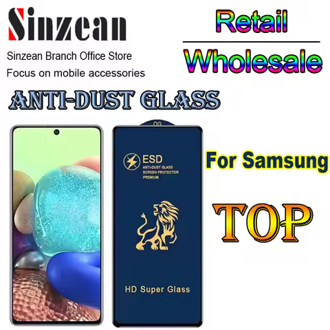 25pcs For Samsung A55 A25 A15 A35 S24 Plus A54 A24 A34 M14 A33 M23 A13 M22 A52 M42 A22 A42 ESD Antistatic Dust OG Tempered Glass