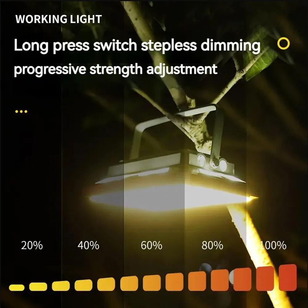 Luz LED portátil para tienda de campaña, reflector recargable de alta potencia, iluminación de emergencia para exteriores, lámpara de noche colgante impermeable