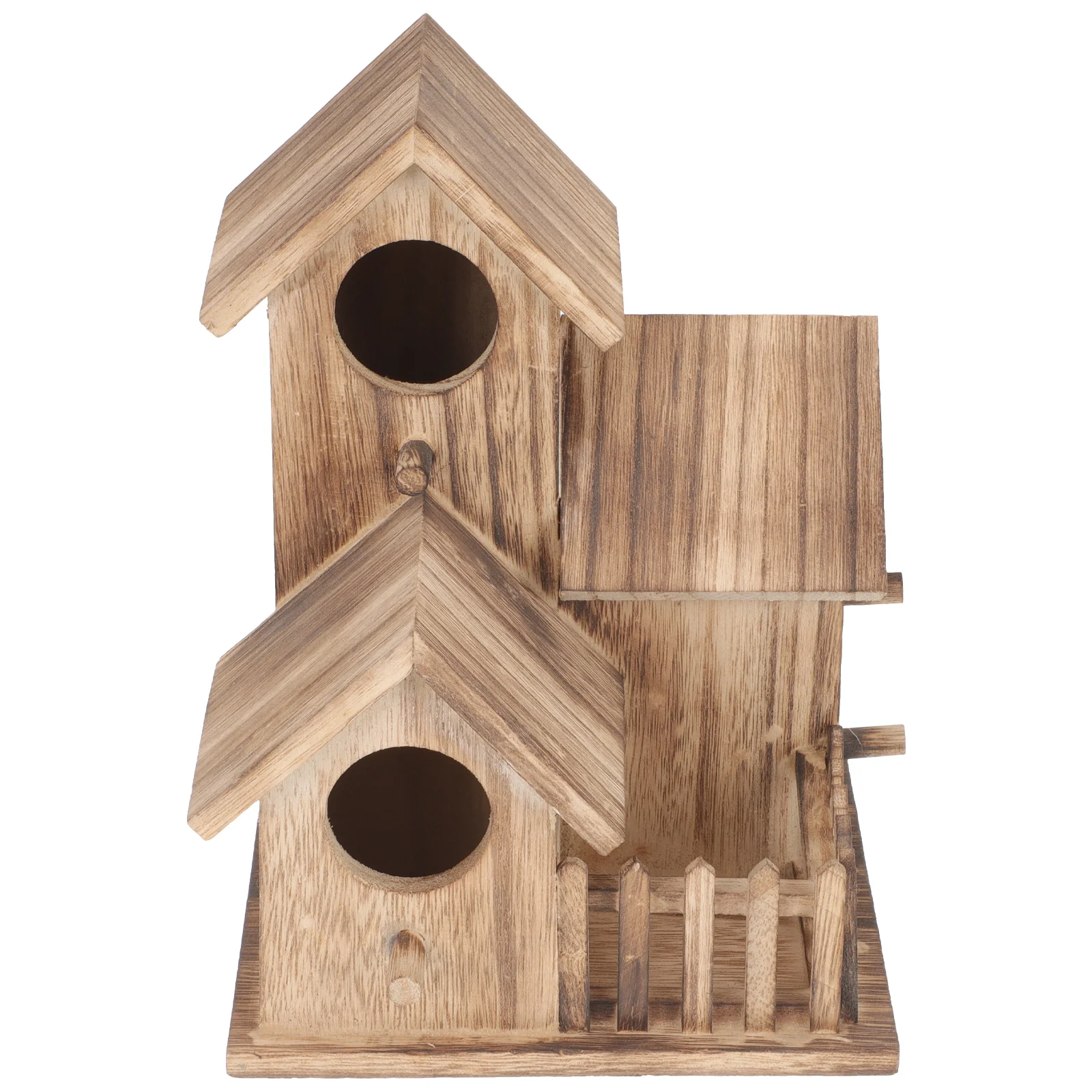 

Hedgehog Toy Free Standing Bird Feeder Wooden House Toys for Parakeets Window Nest