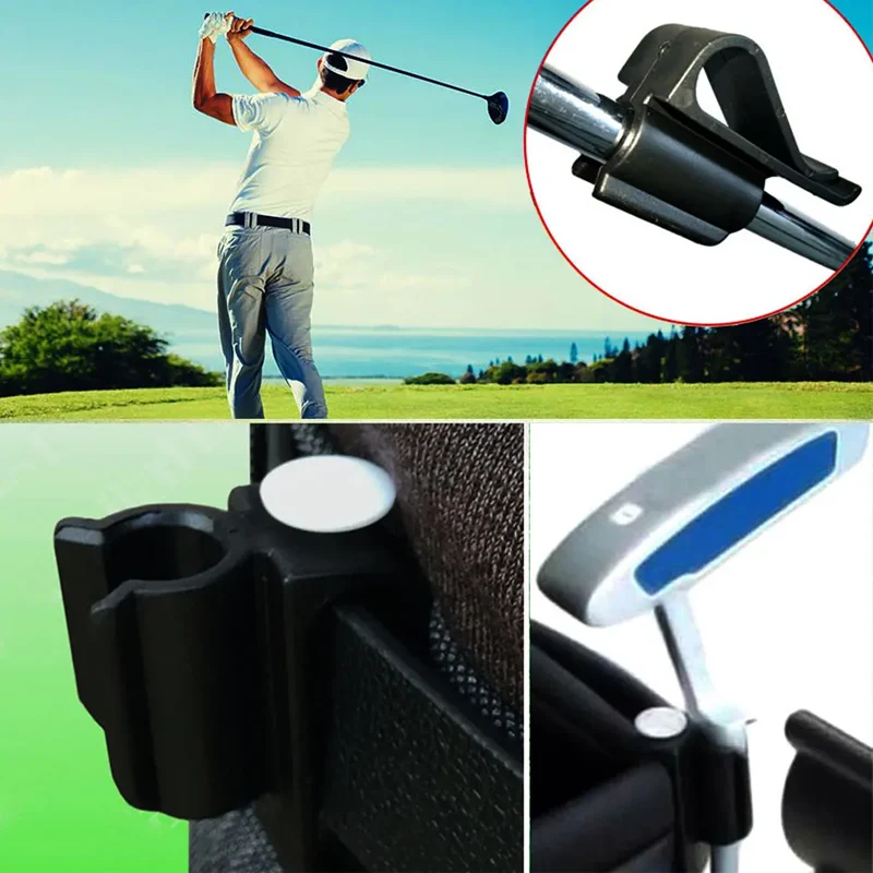 Golf Putter Holder Golf Bag Clip Fixed Golf Clubs Buckle Ball Training Aids Outdoor Sports Game Accessories Swing Trainer