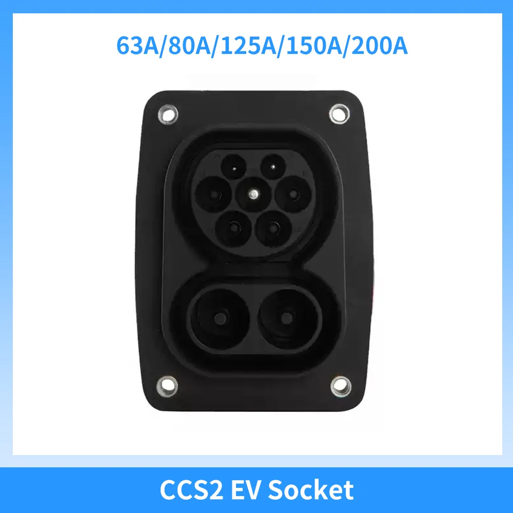 IEC 62196 European Standard EV Charge Inlet 63A 80A 125A 150A 200A CCS2 DC EV Charging Socket for Car Side