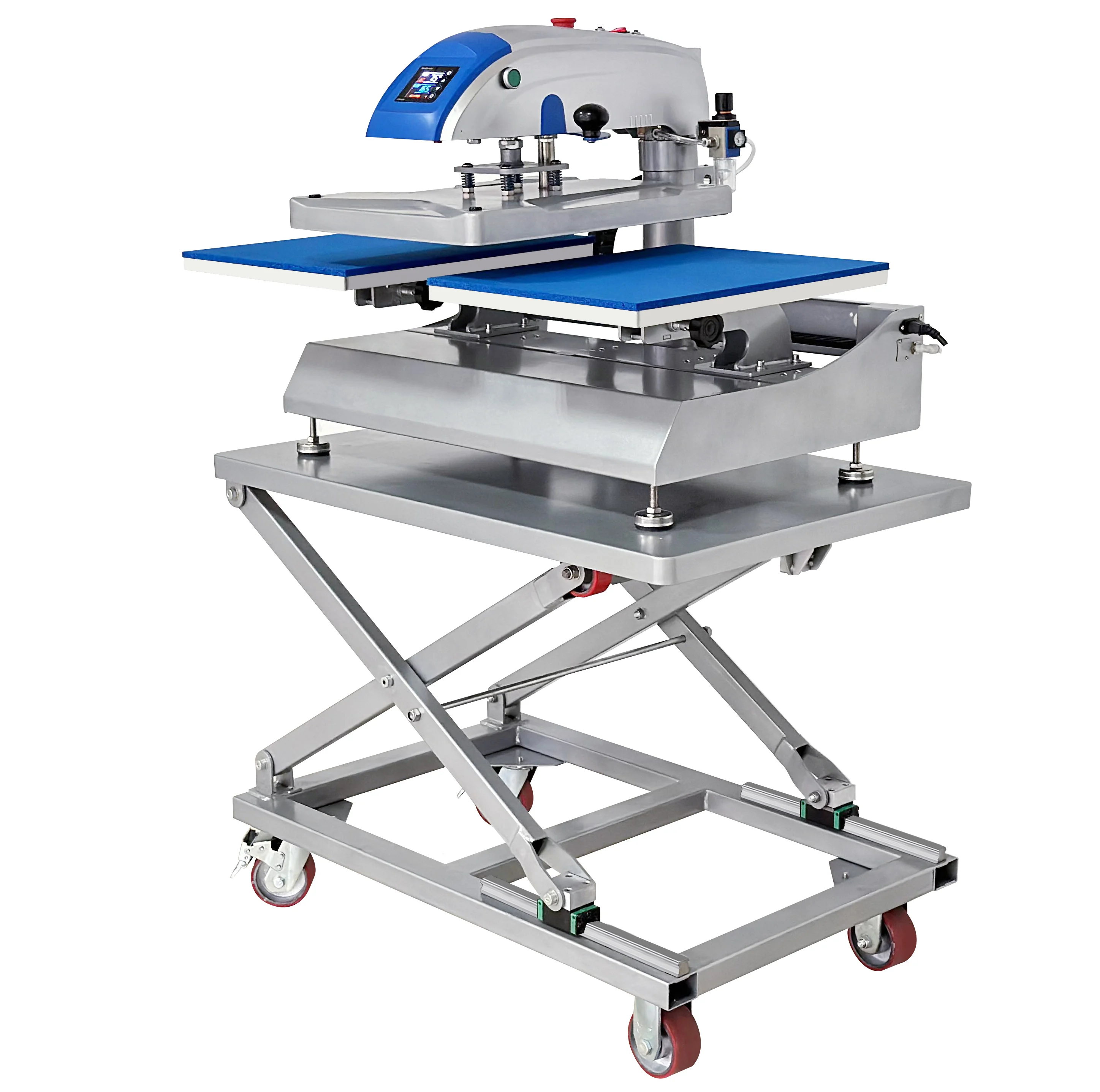 

High Quality 16x20 Pneumatic Double Station Automatic Heat Transfer Press Machine 110V New Condition Easy Use Plate Printing