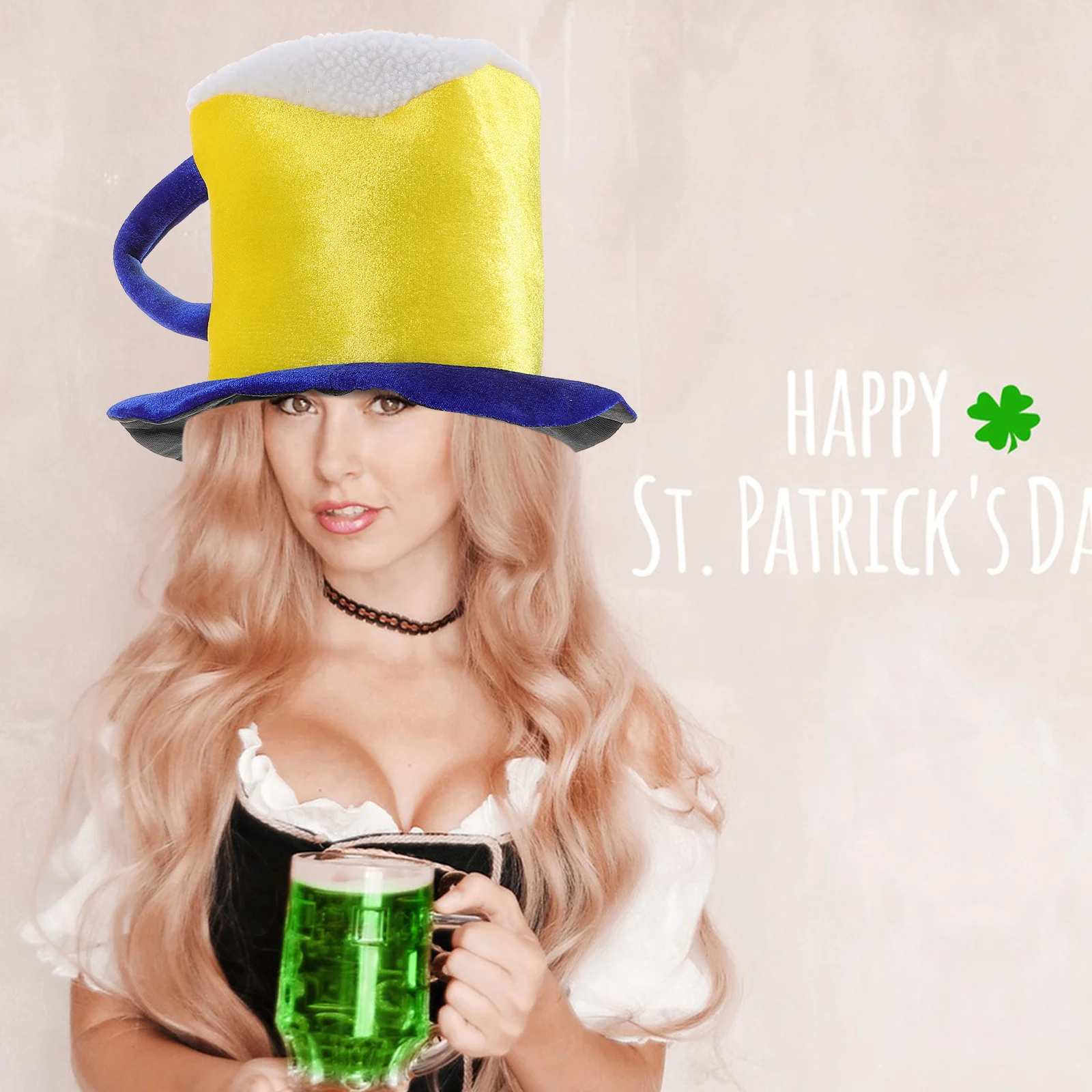 Einzigartiger Bierkrug-Design-Hut, bequemer, leichter Stoff für Geburtstagsfeier, Halloween, Cosplay, Oktoberfest, Feierfoto