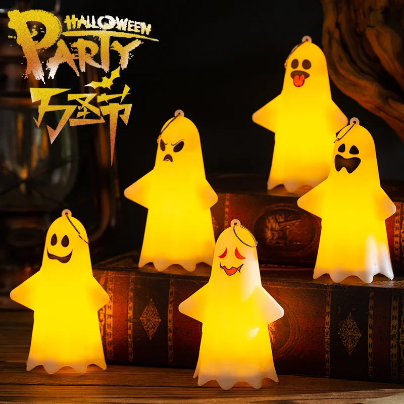 Halloween-LED-Geisterbaumlichter – leuchtende Dekorationen für schreckliche Atmosphäre, Heim- und Partyzubehör, Geschenke für Kinder und Erwachsene