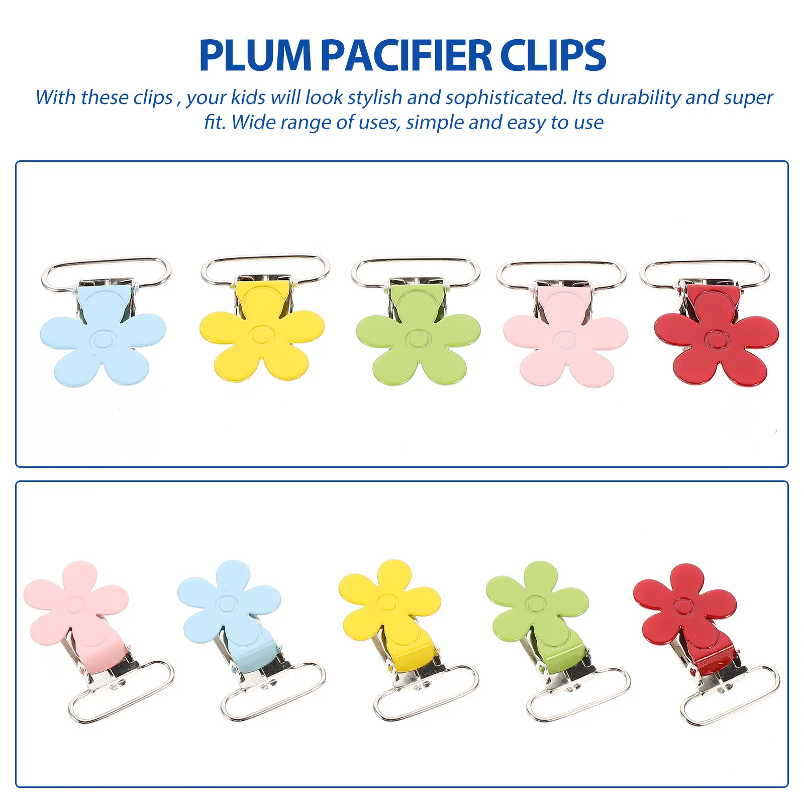 

Набор из 8 зажимов для детских пустышек в форме сливы, держатели-подвески для пустышек, зажимы для варежек, стимулирующие сенсорно-моторную активность