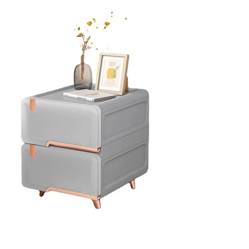 

European semi-transparent design large-capacity bedside table Internet celebrities ins simple universal
