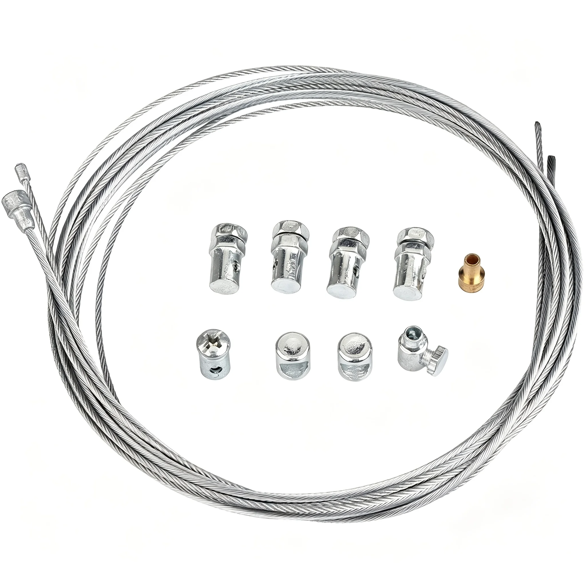 Universal Throttle Brake Clutch Cable Repair Kit With End Caps Ferrules For Dirt Bike ATV UTV Quad Go Kart