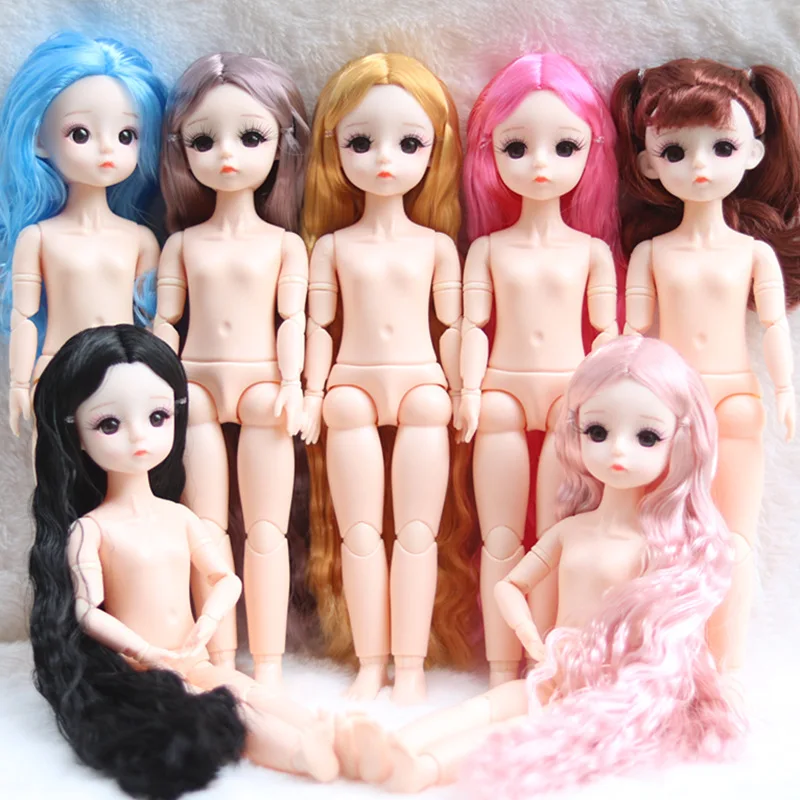 30cm BJD Doll Body with 22 Movable Joints Fashion 1/6 Blythe Doll Include Shoes Beautiful 3D Eyes DIY Toys for Kids