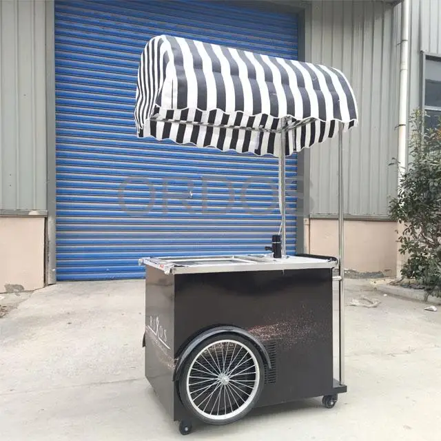 Carrito de helados italiano con estándar europeo, carrito de helados de aplicación Popular en la calle de verano