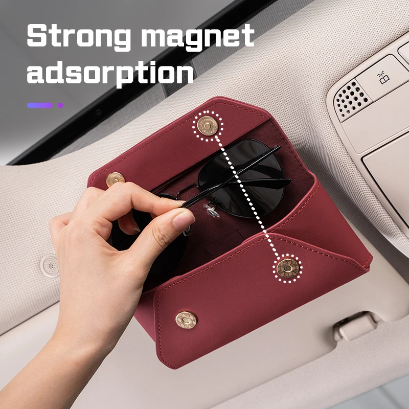 Car Sunglasses Box Accessories For KIA K2 K3 K5 K8 portage Stinger GT line Sorento Ceed CD Cerato Car Visor Glasses Case Storage