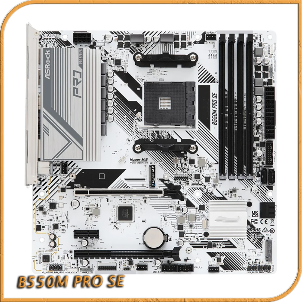 For ASROCK B550M PRO SE Original AM4 DDR4 Series White 2.5G