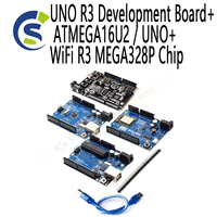 1Set Official Box CH340G For Arduino UNO R3 WeMos ESP8266 UNO R3 Development Board ATMEGA16U2 / UNO+WiFi R3 MEGA328P Chip