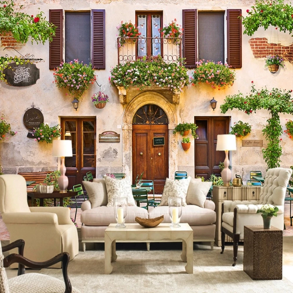 Custom 3D Photo Wallpaper European City Street Cafe Restaurant Mural Living room sofa TV background wall bedroom study Hotel 8d