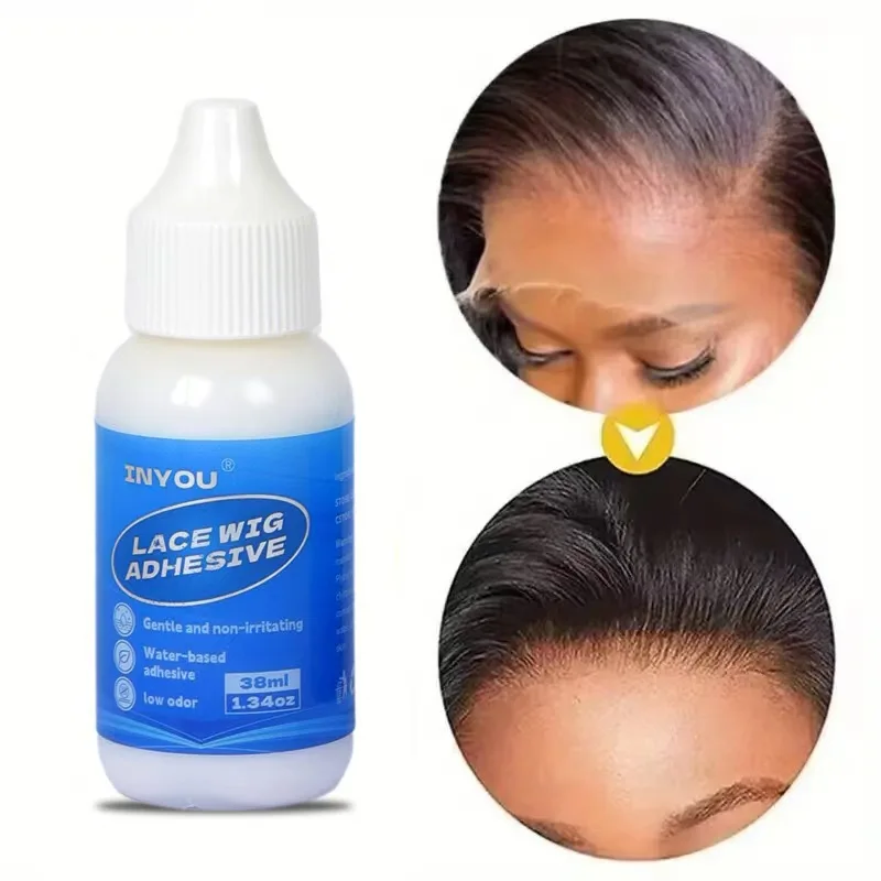 غراء شعر مستعار 38 مل، مواد لاصقة مقاومة للماء، غراء ربط الشعر غير المرئي لتطويل الشعر