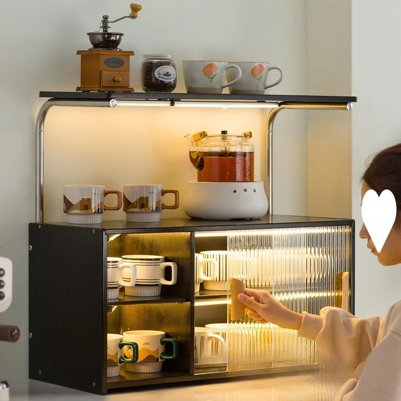Desktop storage box Cup storage cabinet Tea set display stand