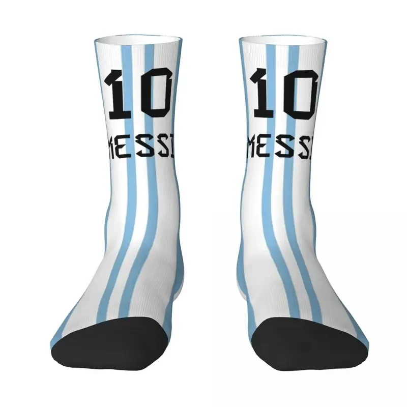 Messi-Chaussettes de football numérotées argentines pour hommes et femmes, chaussettes Happy Hip Hop, polyester, drôle, printemps, été, automne, hiver, cadeau