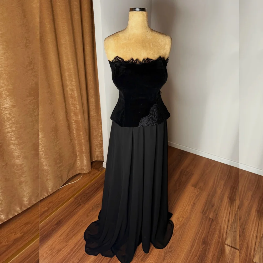 

Шифоновые плиссированные длинные платья трапециевидной формы без бретелек по индивидуальному заказу, женские элегантные вечерние свадебные вечерние платья для гостей