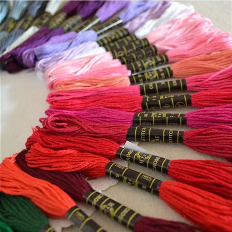 36/50/200pcs Cross Stitch Threads Multicolor Embroidery Thread Cross Stitch Home Sewing Craft Thread DIY Tools Make Bracelets