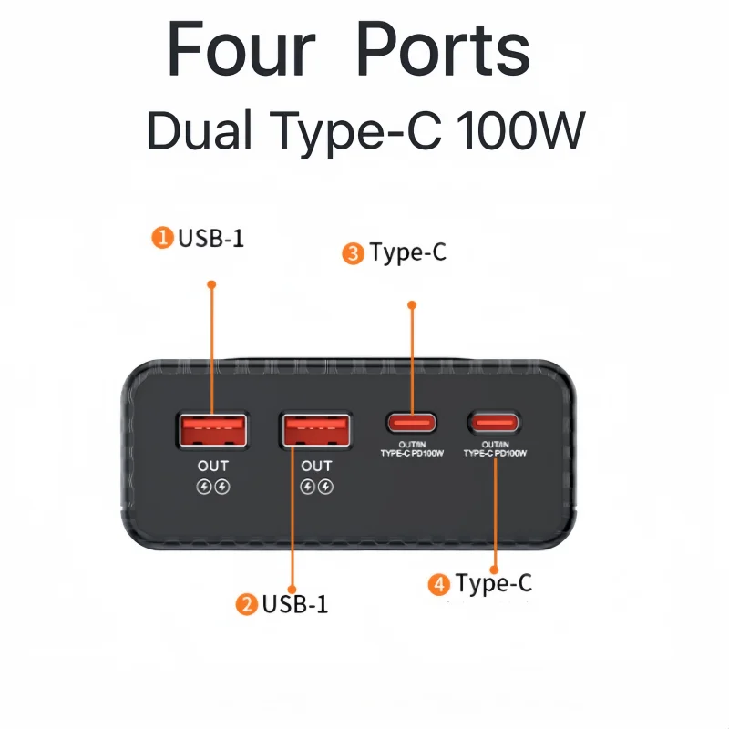 Zimowa wersja obudowy power banku PD100W, obudowa DIY na 6×21700 baterii, PPS/PD3.0/QC3.0 do laptopa i telefonu. — zdjęcie produktu 3