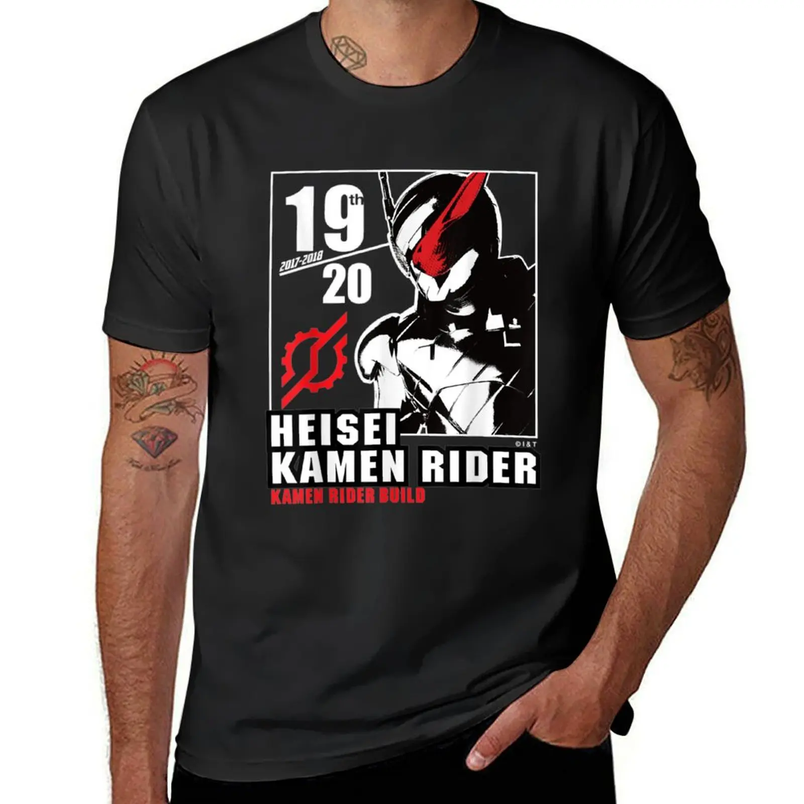 Kamen Rider Build Heisei Rider Anniversary T-Shirt Aesthetic clothing oversizeds plain t shirts men