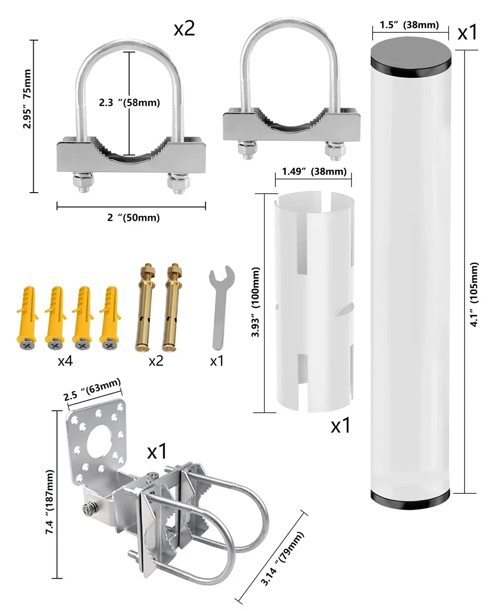 

Adjustable Metal Antenna Bracket Suitable For Star Chain+TV Antenna+WiFi Extender+Wireless Bridge, Wall Mounted Installation