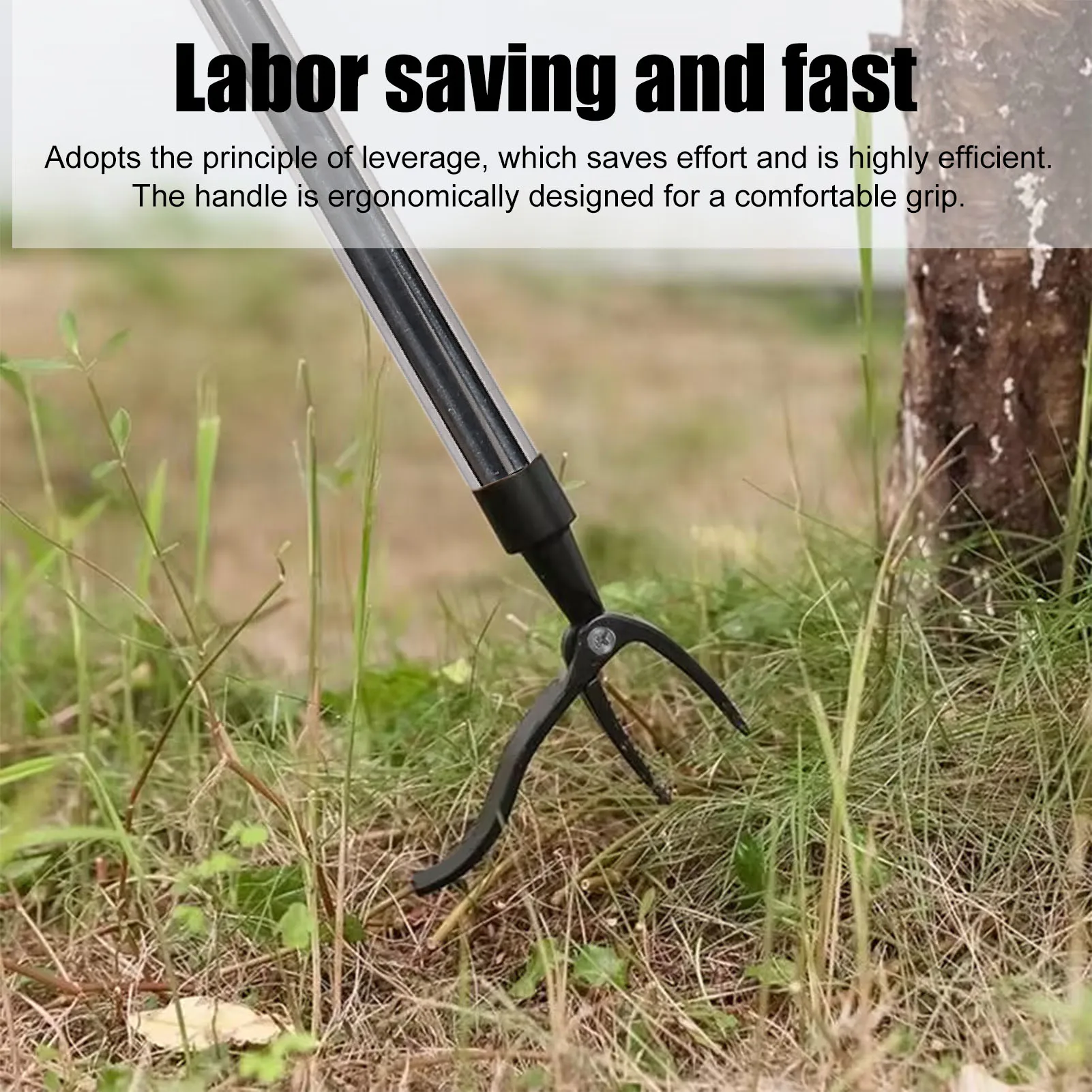 Extracteur de Mauvaises Herbes Efficace et Multifonctionnel avec Poignée Ergonomique, Outil d'Élimination des Racines de Mauvaises Herbes pour le Jardin et les Légumes, Économe Rapidement