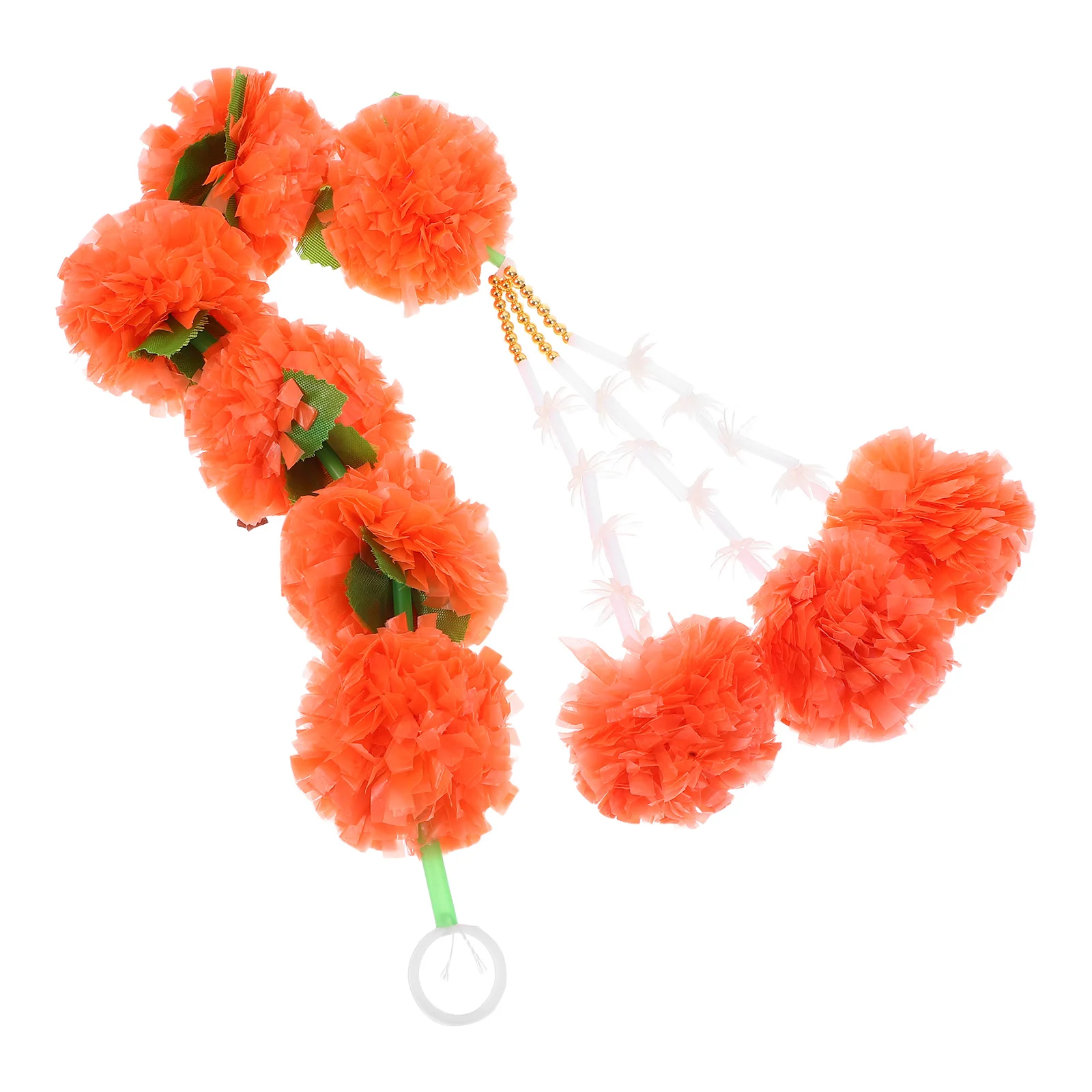 

Diwali Marigold Garland Long Strands Day of The Dead Artificial Flowers Party Home Decor Marigold Garland for Decoration