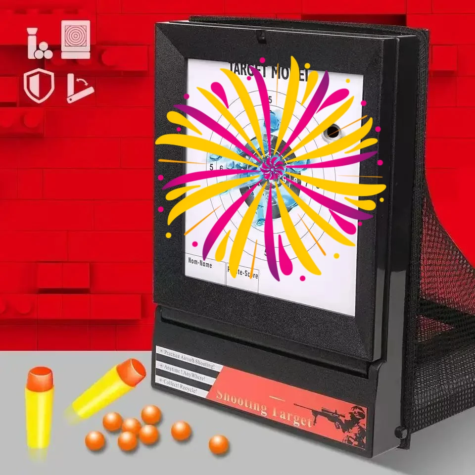 

A1 H0TOutdoor Airsoft Target with Trap Net Catcher, Stand and Paper Target, for Airsoft Gun Training Shooting BB Pellets Indoor