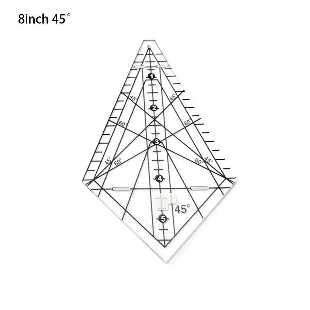 Acrylic Sewing Patchwork Ruler Squedge 22.5° Sewing Template Ruler Patchwork Quilting Ruler DIY Sewing Stencil Tool