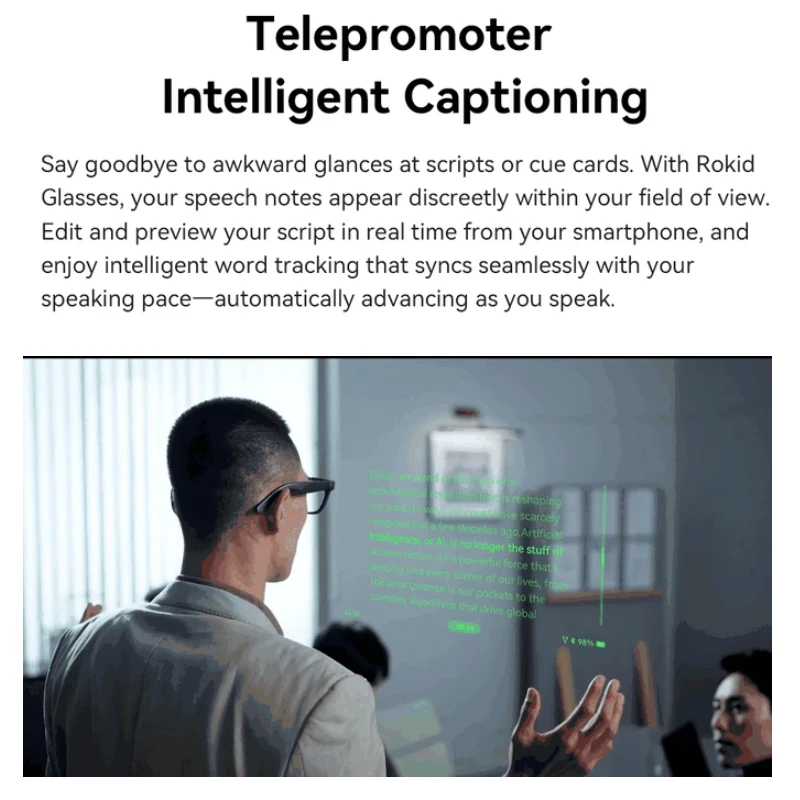 Rokid New Glasses Hands-Free Fpv Camera Crystal-Clear Audio 89 Languages Live Translation Intelligent Navigation for Daily Wear