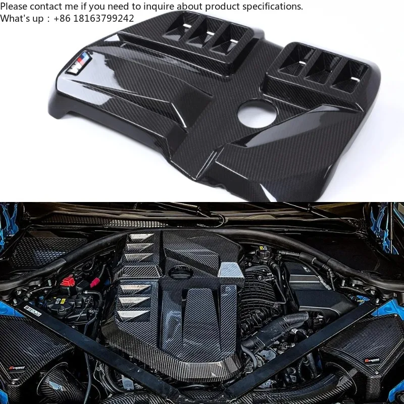 

For BMW M2 M3 M4 G87 G80 G82 Genuine Dry Carbon Fiber Engine Cover Replacement Part Engine Bay Trim Set Body kits Customizable