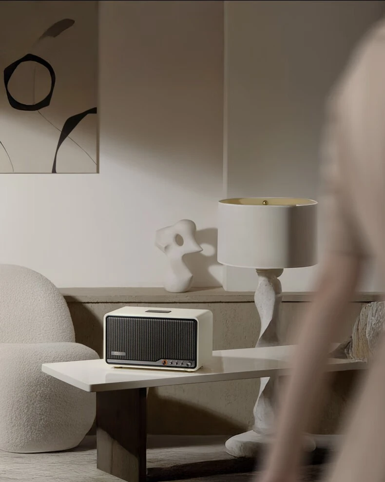 Bluetooth speaker high-power audio, home, desktop audio, warm brown coffee