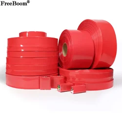 18650 PVC Heat Shrink Tube Battery Pack Red Width 29.5mm~280mm Insulated Protection Film Wrap lithium Case Cable Sleeve