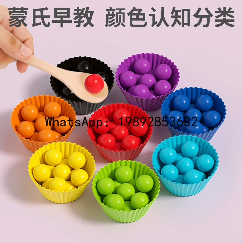 Jouet d'entraînement de mise au point éducatif pour jeunes enfants, tri des couleurs, Clip de tasse, Puzzle de motricité Fine