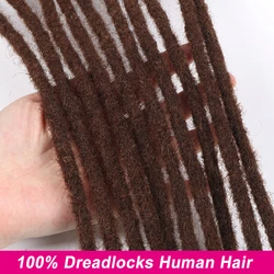 #30 Human Hair Dreadlocks Extensions Brazilian Real Human Hair locks Extensions Handmade Dreadlocks for Women/Men 8-24 Inch