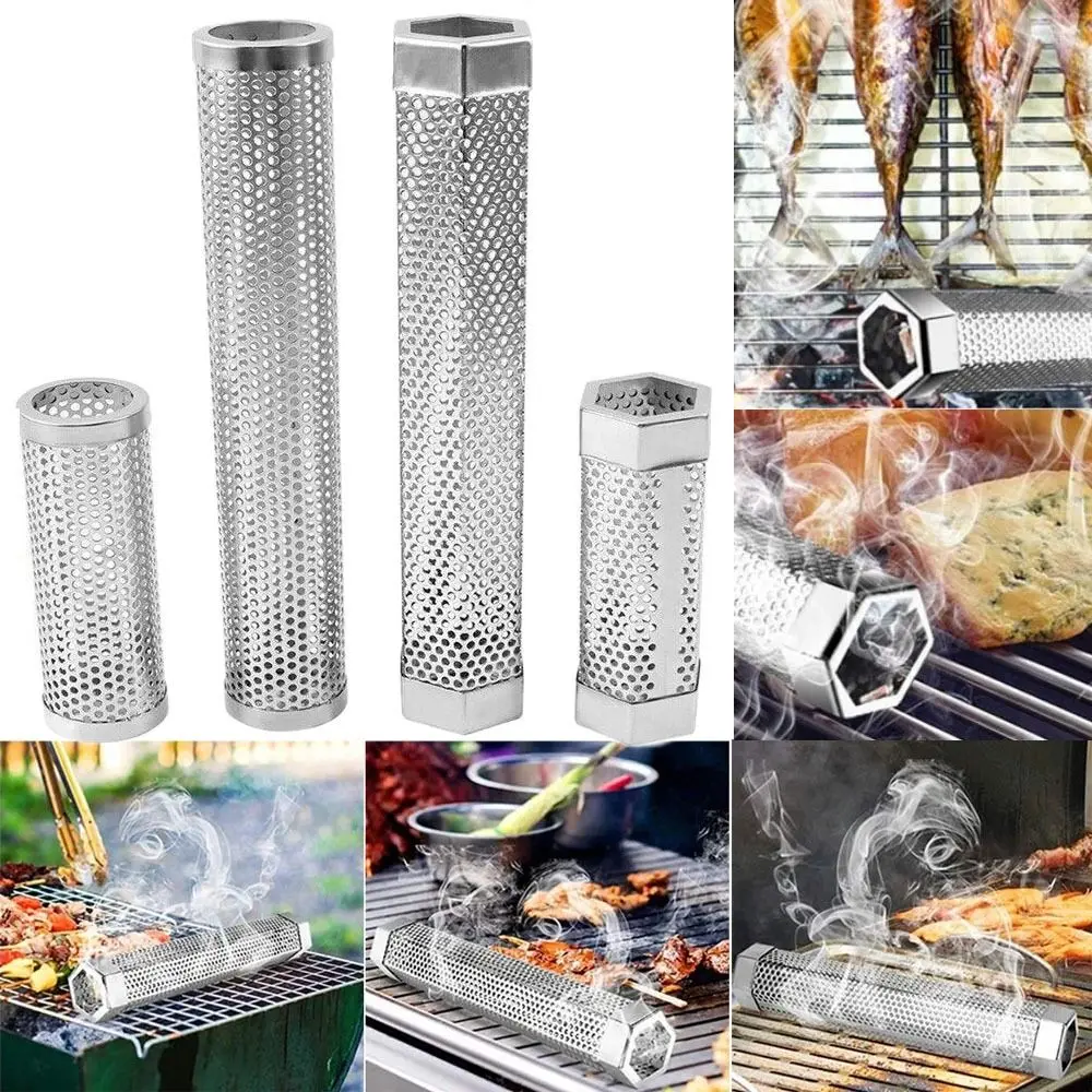 

Mesh Stainless-Steel BBQ Smoker Tube Generator Pellet Cold Smokes 6inch 12inch