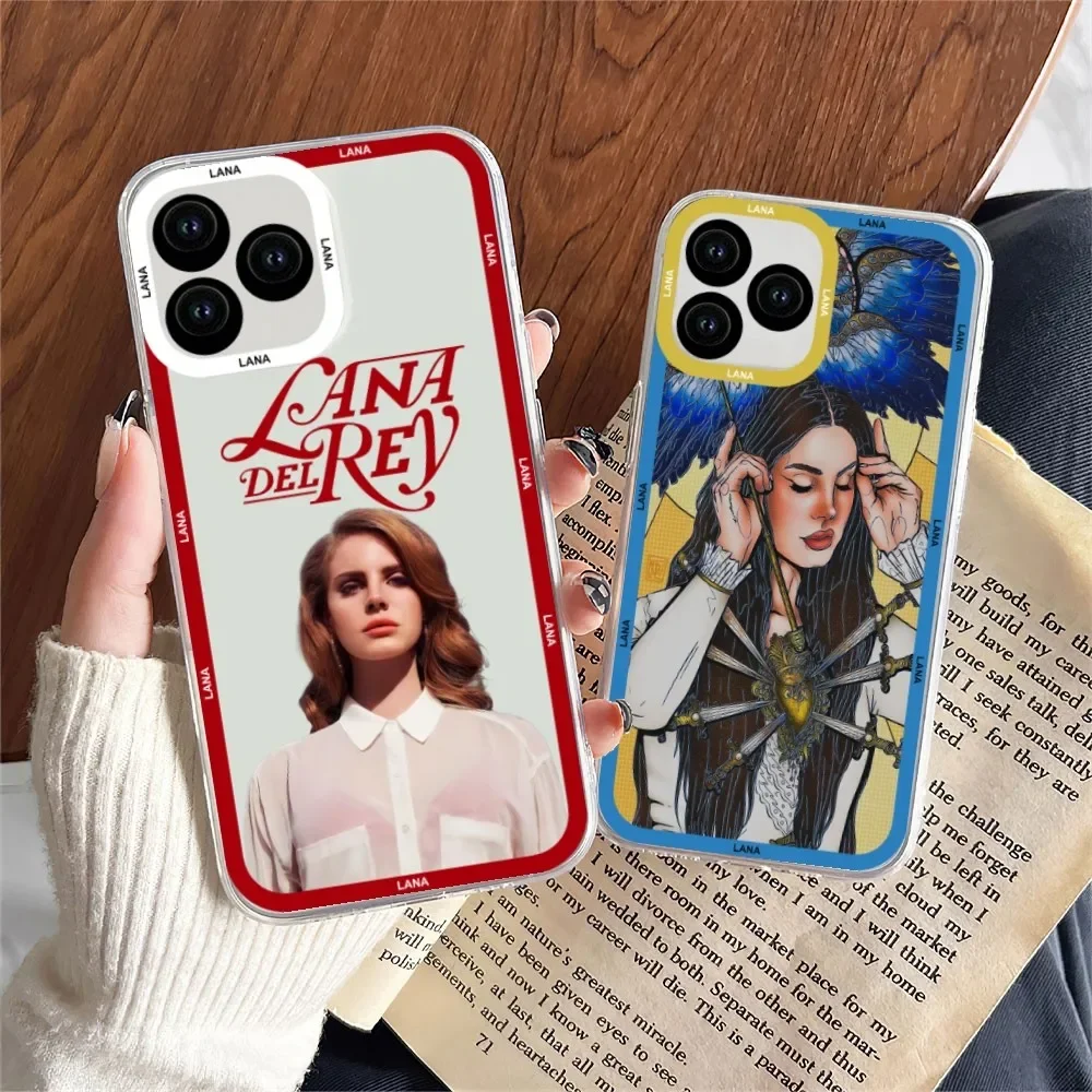 Singer Lana Del Rey Phone Case For iPhone 11 12 Mini 13 14 Pro Max Transparent Shell