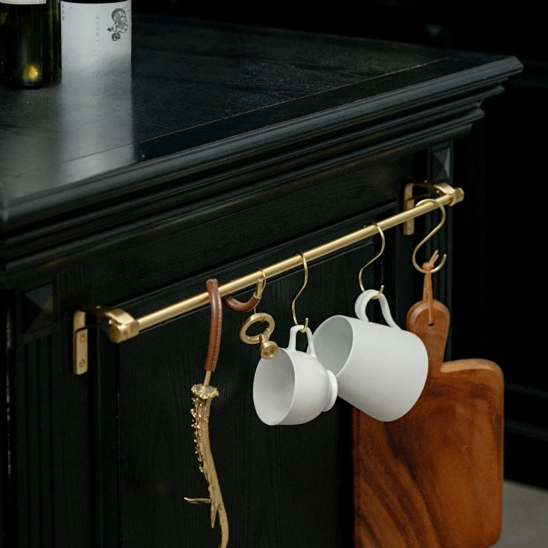 Multifunctional Brass Wall Mounted Shelf Kitchen Storage Organizer Entryway Decor Floating Display Home Hardware Accessory