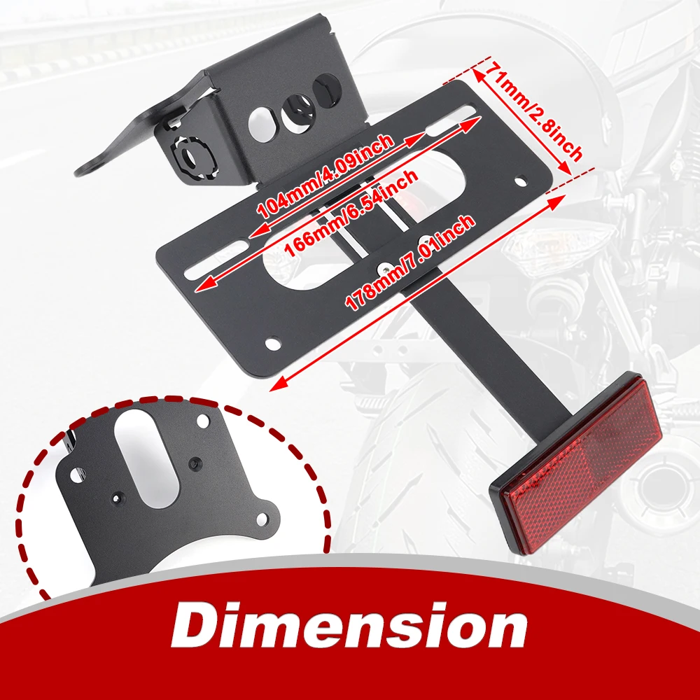 For Kawasaki Z900RS 2018 2019 2020 2021 2022 2023-2026 Motorcycle Rear Tail Tidy Fender Eliminator License Plate Holder Bracket