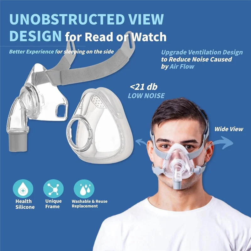 

ABKP-Маска CPAP для полного лица, сменный комплект для полного покрытия, назальная маска CPAP серии Comfort (L)