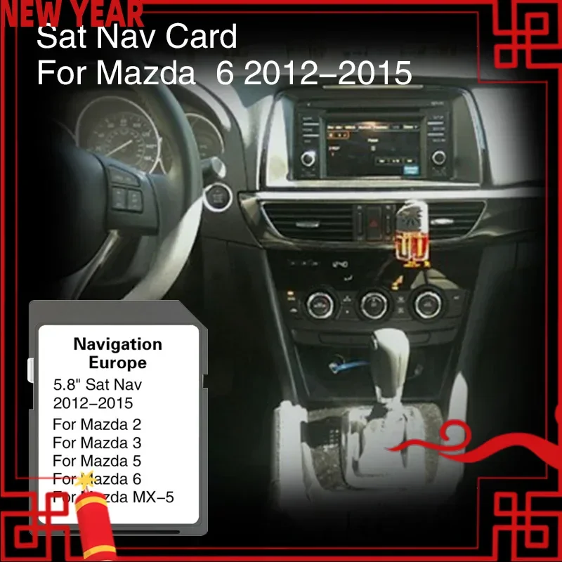 

for Mazda 6 from 2012 to 2015 Map Card Version Sat Nav AVN1 Units Navigation Cover Switzerland Great Britain Gibraltar lceland