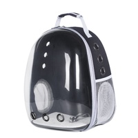 Cat Backpack Carrier Transparent Window Breathable Multifunction Side Open Pet Carrier Bag For Cats Dogs Travel Hiking Black