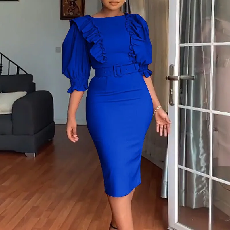 

2024 autumn women's new temperament slim office fashion Large size Dresses