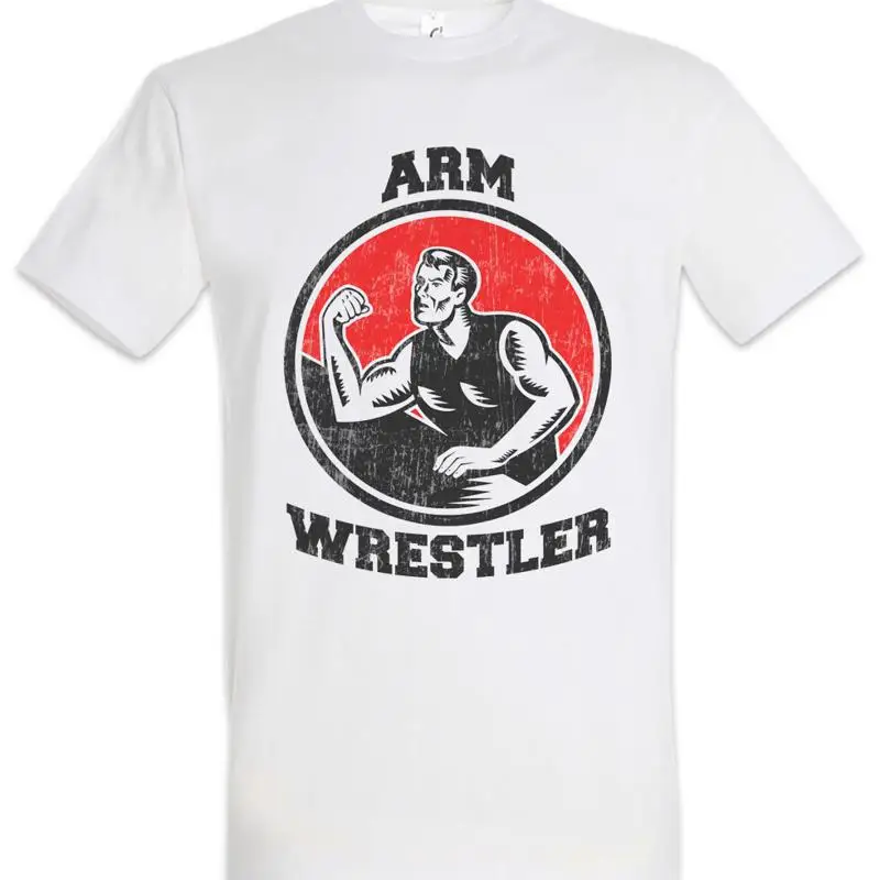 Arm Wrestler T Shirt Over the Gym Training Pump Fitness Top Wrestlimh
