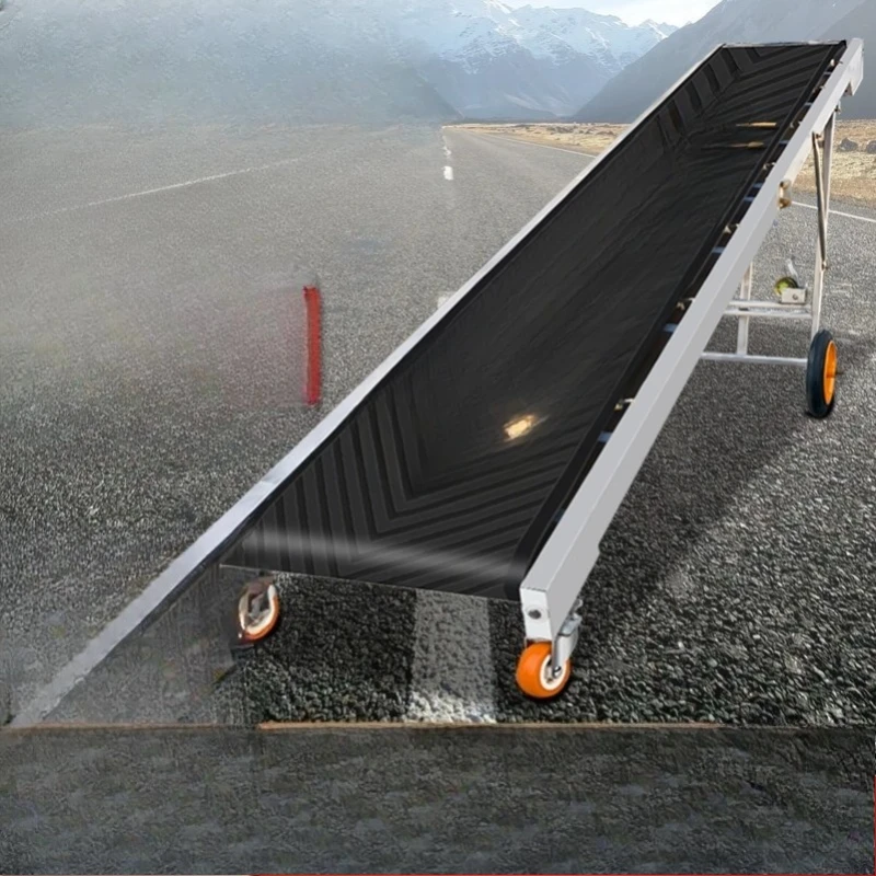 

Loading and unloading artifact conveyor Mobile lifting folding belt conveyor