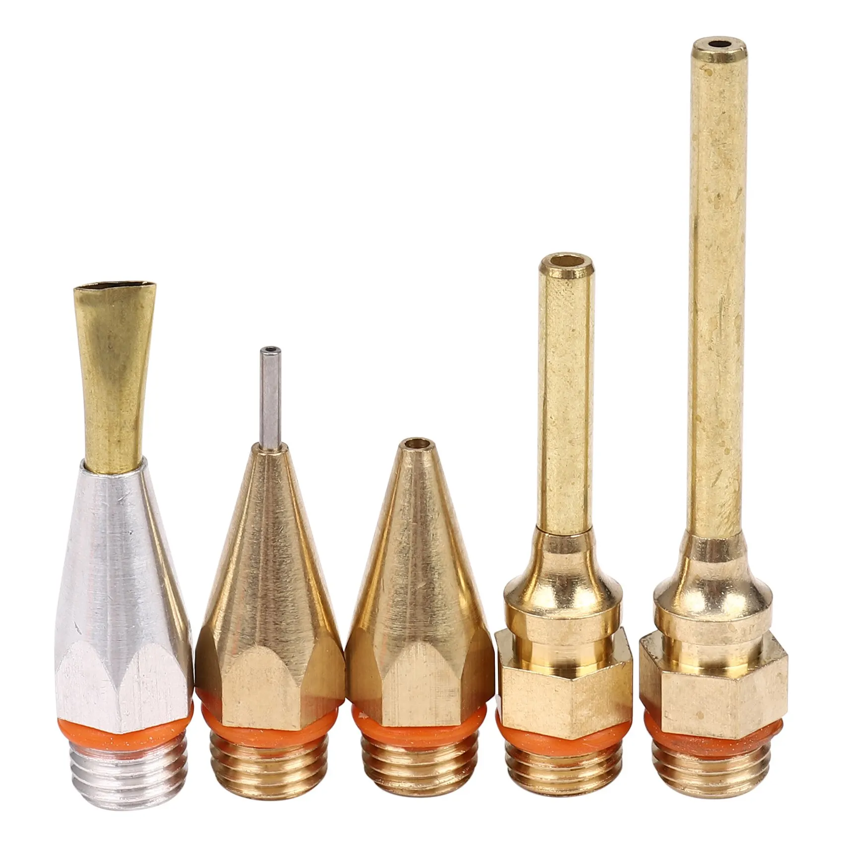 11Pcs Glue Copper Nozzle Small-Bore Long Short Large Diameter Hot Melt Glue Accessories New